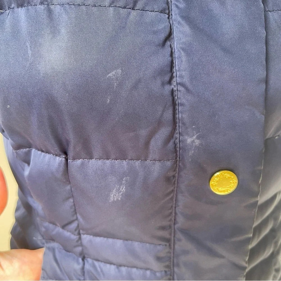 Lilly Pulitzer Isabelle Puffer Vest navy blue with gold accents size XS - Picture 4 of 14